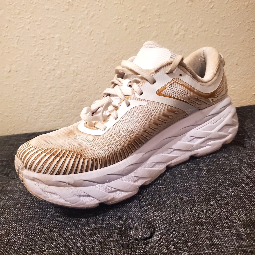 Hoka One One Bondi 7 Running Shoes 1110519 WWH White Women's Size 9